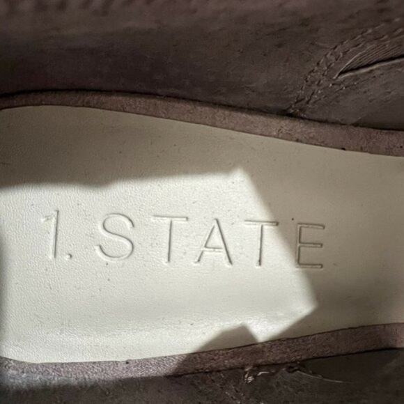 1.STATE Arnet Bootie Ankle Suede Leather Perforated Boot Grey Women's Size 12M - Picture 8 of 9